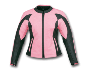 Ladie's / Womens Pink & Black Leather Armored Motorcycle Biker ...