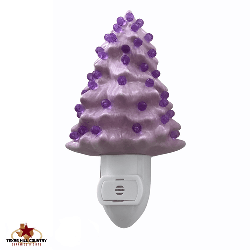 lavender ceramic christmas tree night light with automatic lavender ceramic christmas tree night light with automatic