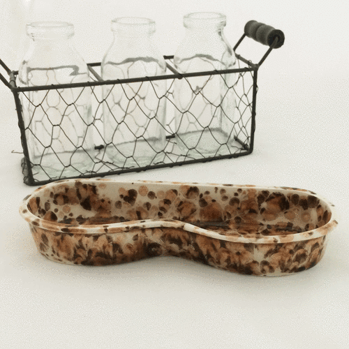 Ceramic Contemporary Style Eyeglass Tray in Yadro Print Texas Hill