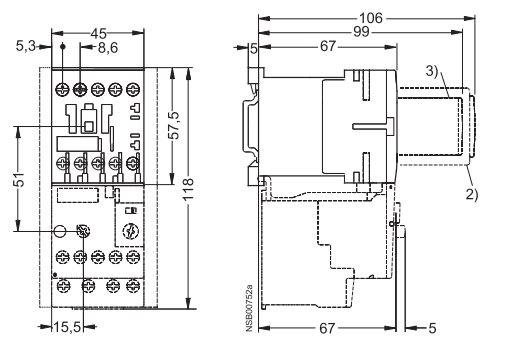 Siemens 3RT1016-1AB01 22 AMP 3 pole IEC Sirius contactor