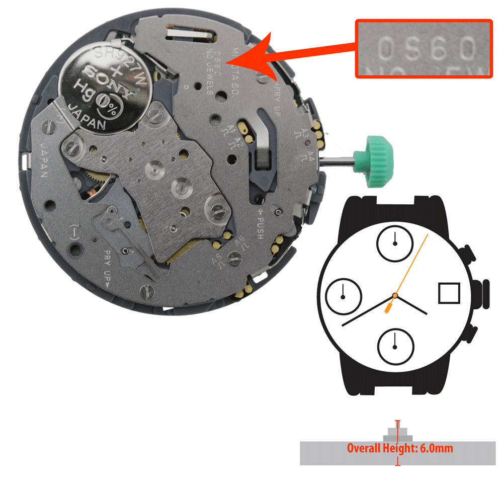 Miyota/Citizen LTD OS60 Quartz Watch Movements