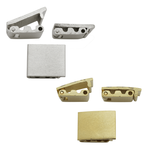 Solid Link Fold Over Double Channel Clasps