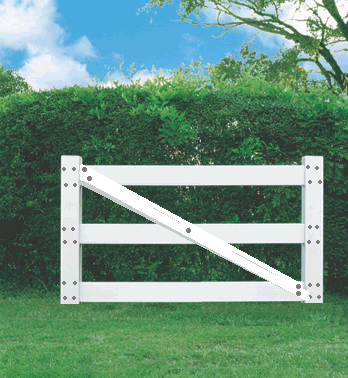 Vinyl Ranch Fence Gate - 3 Rail White - Fence-Material