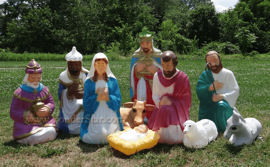 Large Lighted Outdoor Nativity Set