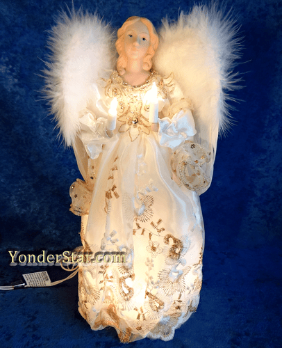 14" Gold Angel Lighted Tree Topper