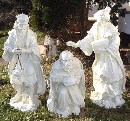 27" Three Kings set for White Outdoor Nativity