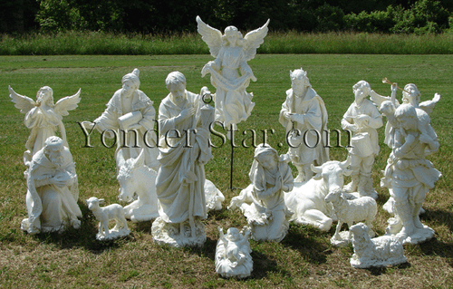 Outdoor Nativity Set Josephs Studio 14 pieces