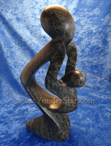 10" Dancing Madonna and Child Nativity Zimbabwe