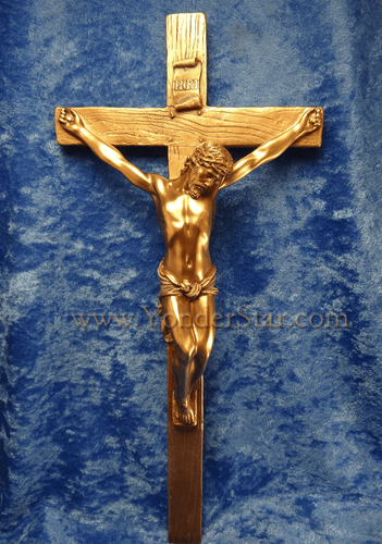 13" Cricifix Cold Cast Bronze