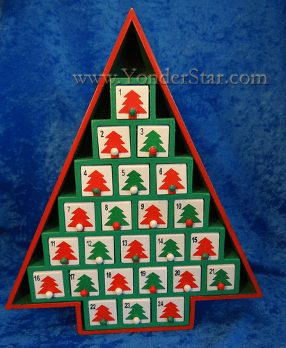Wooden Christmas Tree "Hide & Seek" Advent Calendar