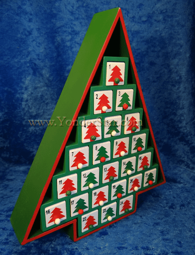 Wooden Christmas Tree "Hide & Seek" Advent Calendar