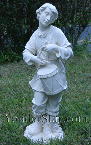 Drummer Boy for Josephs Studio 27" White Outdoor Nativity Scene