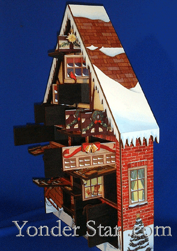 Heirloom Wooden Advent Calendar House