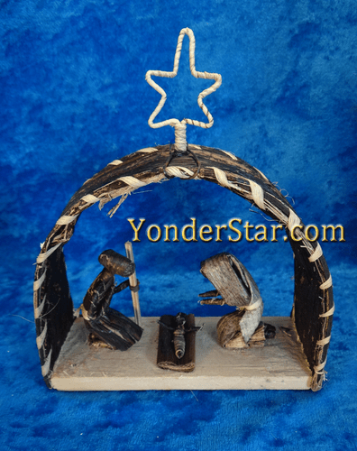 Banana Leaf Nativity Scene from Congo East Africa