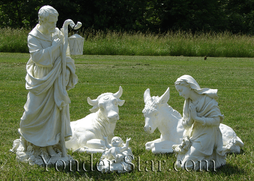 Outdoor Nativity Set with Animals 5 pcs