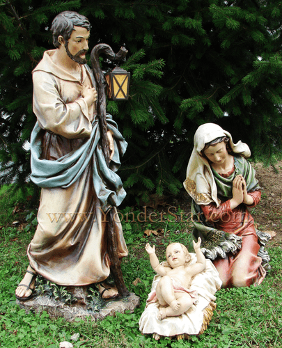 39" Large Outdoor Nativity Set 3 pcs