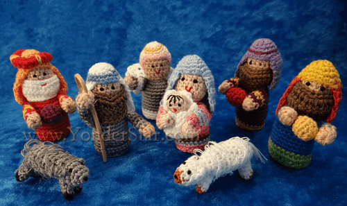 2.5" Crocheted Nativity Set Vietnam