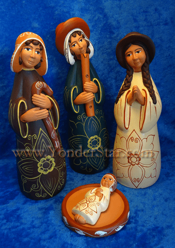 Quena Flute Nativity Scene Fair Trade Peru