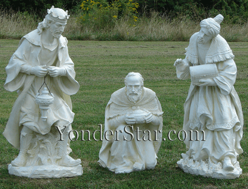 39" Off White Stone 3 Kings from Joseph's Collection